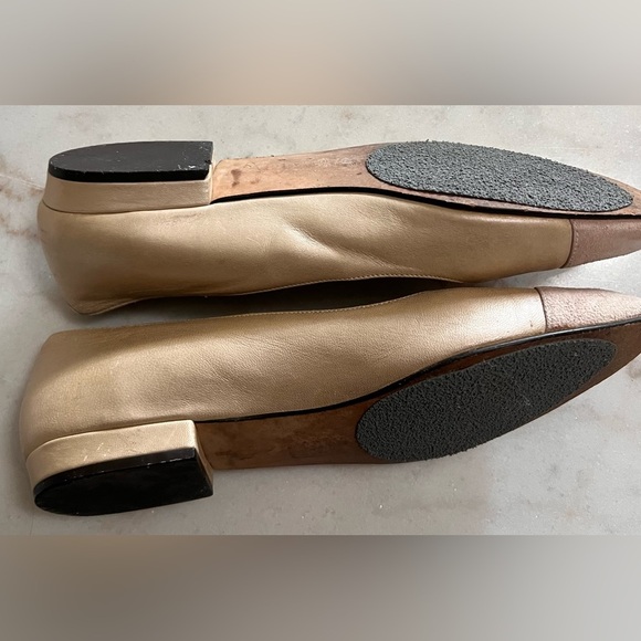 Verona Neutral Colored Cap Toe Ballet Flat Women’s Size 8 made in Italy - Picture 3 of 5